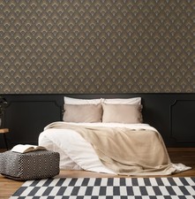 Sublime Art Deco Wallpaper | Geometric Black/Gold