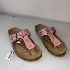 Next Pink Leather Toe Post