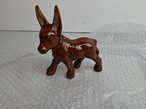 Vintage ceramic donkey - ceramic,