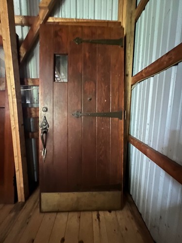 Antique solid oak front door - solid,
