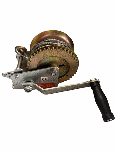 Hand crank cable winch with - crank,