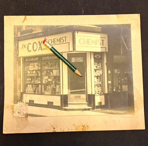 Cox chemist shopfront - j.w.,