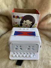 Kids White Beginners 10 Keys Button Accordion Mini Musical Instruments