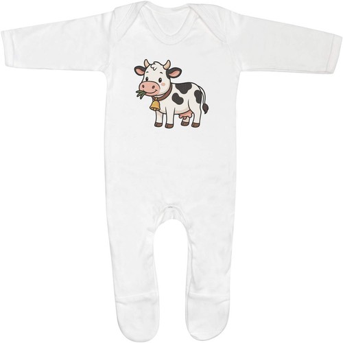 Dairy cow baby sleepsuit - 'dairy,