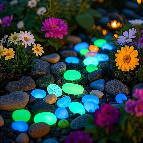 240x glow the dark pebbles - glow,