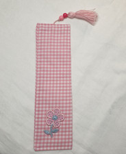 Pink Gingham Flower Bookmark