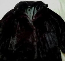 New Ladies Young Girl,NEW LOOK  Black Faux Fur Cosy Jacket Coat Size 12 