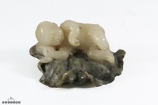 Antique Chinese Qing / Republic Carved Soapstone Infant Buddha