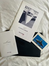 Concorde Memorabilia Leather Folder, Flight Certificate, Stationary & Brochure