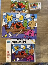 Mr Men Vintage Jigsaw Puzzle X2 Raphael Tuck & Hape Complete 