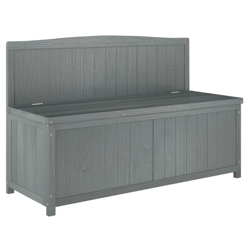 Wood storage bench for - wood, patio