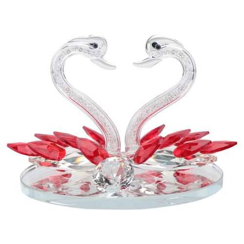 1pcs red crystal swan - red,