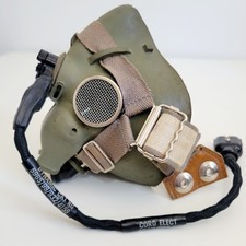 RAF H TYPE OXYGEN MASK FOR FLYING HELMET, ORIGINAL BRITISH PILOT KIT POST WW2