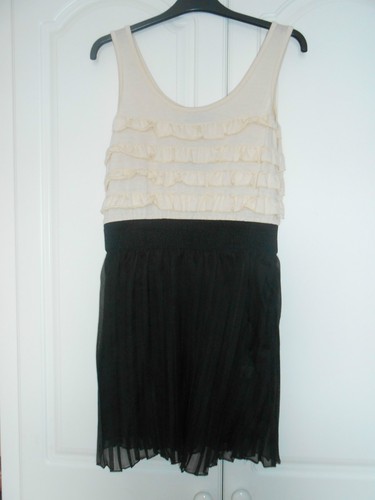 Lovely dress black cream - lovely, &