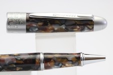 Vintage DUKE 2000 Brown Marble Rollerball Pen, CT (New Refill Fitted)