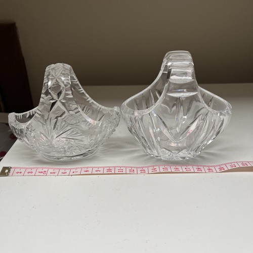 Two cut glass flower - two, baskets