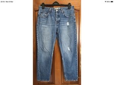 Topshop MOTO Blue Straight Leg