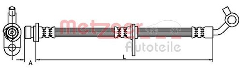 Original metzger brake hose - original,