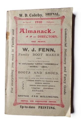 1910 shopshire almanack - shopshire,