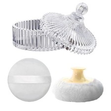 Body Powder Puff and Container