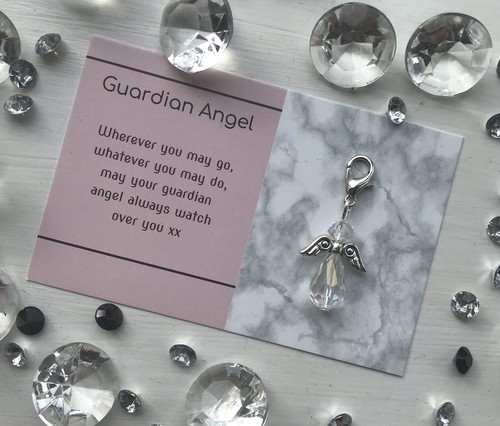 Crystal guardian angel charm - crystal, &
