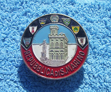 VINTAGE 1960s REBUBLIC OF SAN MARINO CAR BADGE ~ ITALY SCOOTER /VESPA/LAMBRETTA