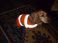 Hi Vis Viz Orange Reflective Safety Dog Coat XS,S,M,L,XL to measure