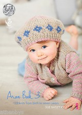 King Cole Aran Book 3  by Sue Batley-Kyle Knitting Book 28 knits for 0 - 7 years