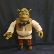 RARE 8" Beverley Hills Teddy Bear SHREK 2 OGRE Figure - plastic head & hands
