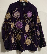 Indigo Moon purple unique and stylish casual jacket size L