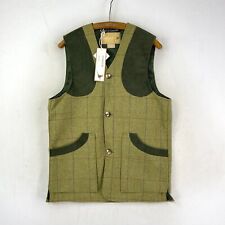 Fenmoor Tweed Shooting Vest Mens Medium Green Lovat Country Sporting Waistcoat