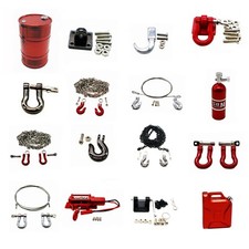 Metal Tow Trailer Chain Hook Shackles Mini Fuel Tank Oil Drum 1:10 Crawler Car