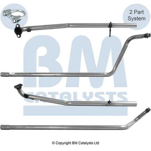 Front exhaust pipe - front, for