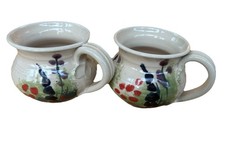Ballydougan Irish Studio Pottery Hand Painted Mugs, Set Of 2, Made in Ireland