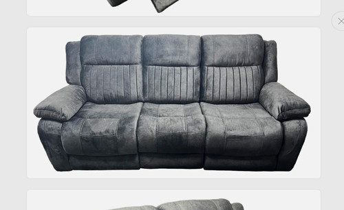 Grey seater reclining sofa - grey,