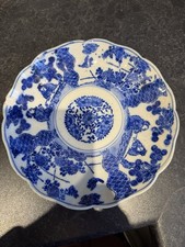 Antique Chinese/Japanese Blue and White Porcelain Plate/Dish