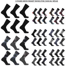 3 Pairs  Socks Breathable Plain Patterned Trainer Socks for Men 100% Cotton
