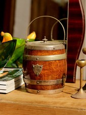 Antique Oak & Silver Plate