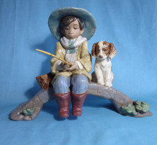 LLADRO - "THE OLD FISHING HOLE" #2237 GRES Antonio Ramos  9.5" (24cm) VGC RARE