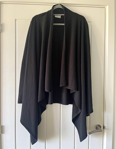 Wallis black open front draped - black,