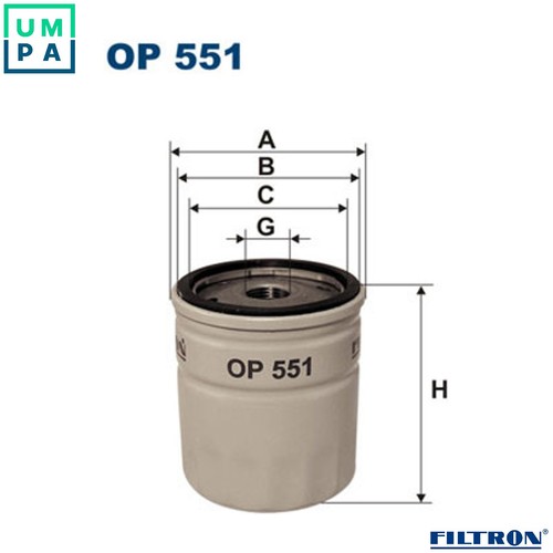 Oil filter 551 for - op,