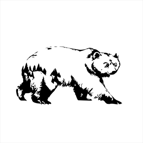 Polar bear stickers car - bear,