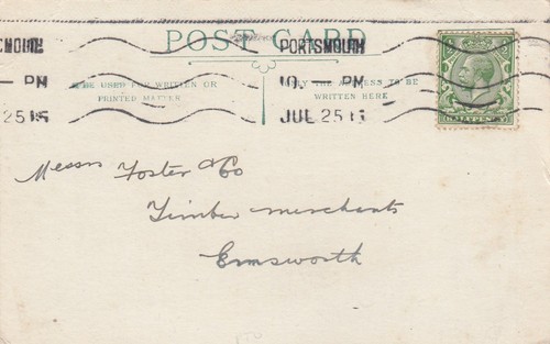 Kgv postal card from - kgv,
