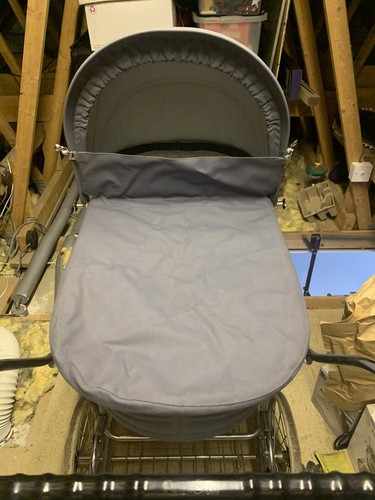Grey silver cross pram - , 1980's