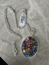 TJC Murano Glass Oval Pendant