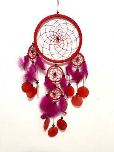Large red dream catcher - red,