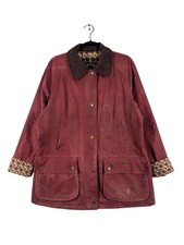Barbour Chamber Beadnell Women’s Wax Jacket UK 16 Burgundy Country Coat