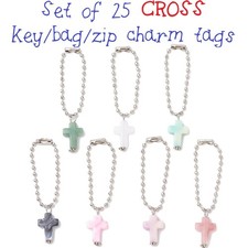 25pcs Cross Chain Bag Tag