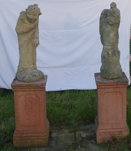 Antique stone figures on - 2,