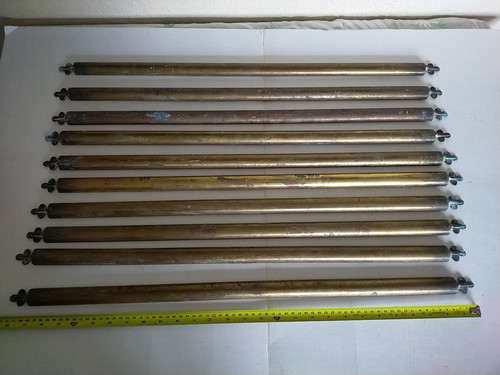 Brass stair rods no - x, 10
